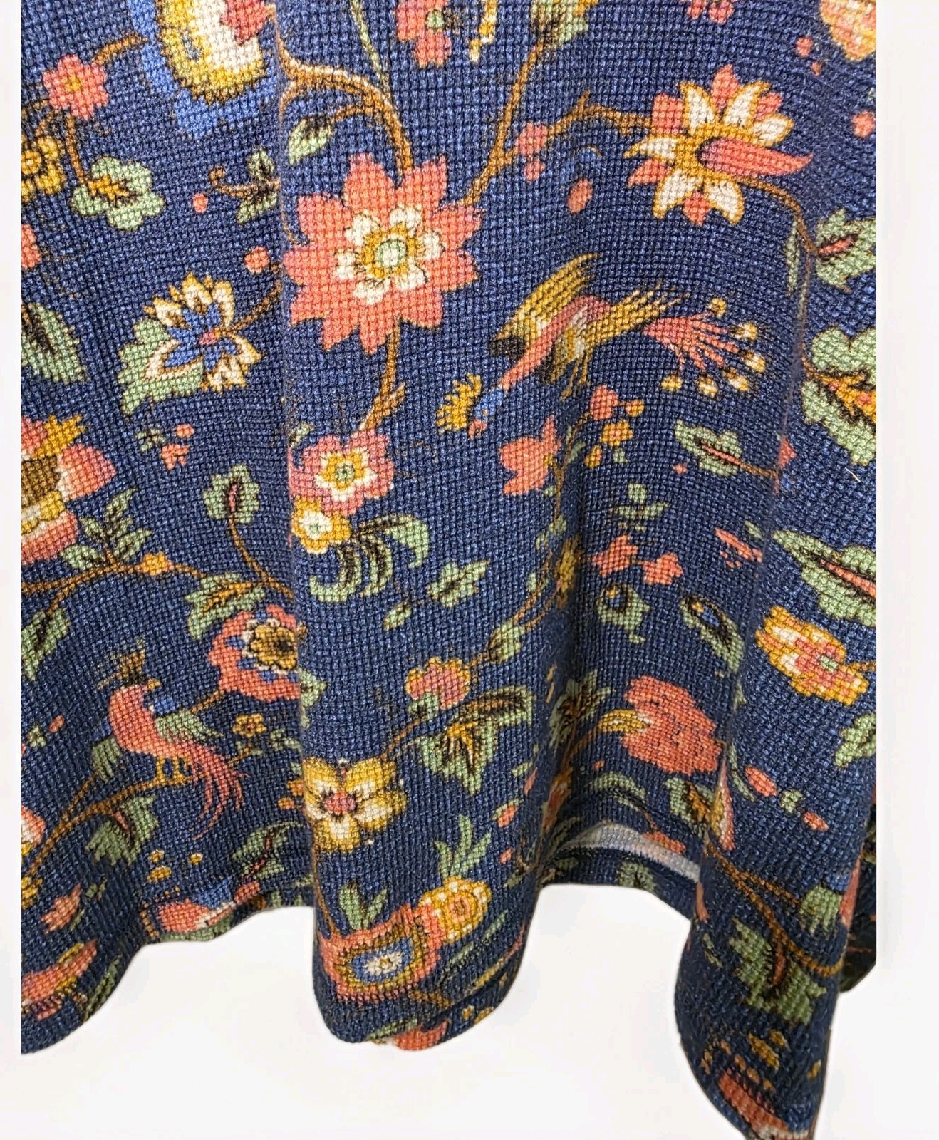 SUNDANCE Thermal Waffle Knit Long Sleeve Shirt Top Blue Cuff Details Sz XXL Euc