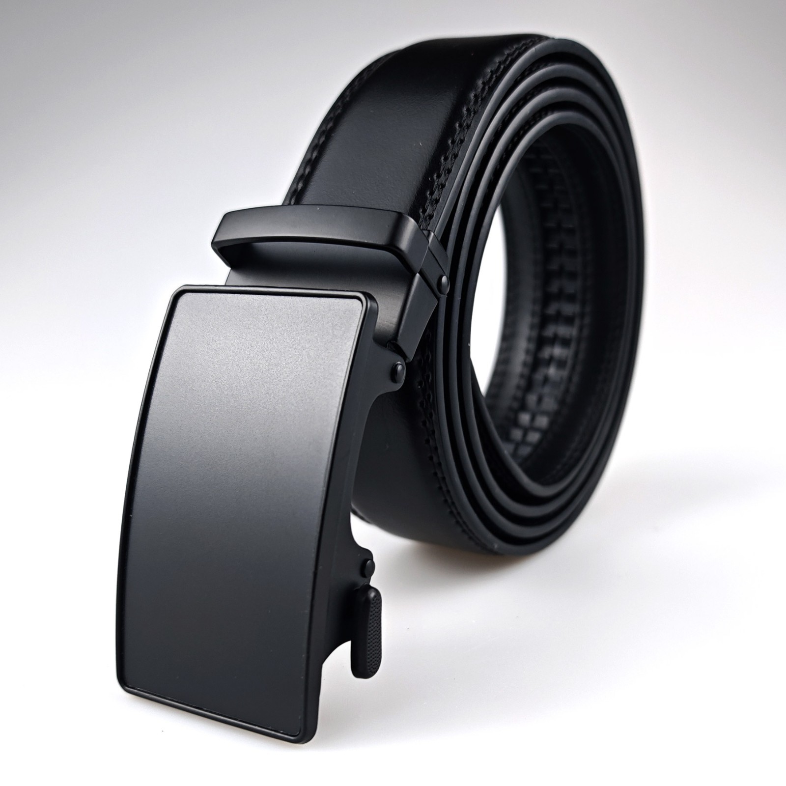 Genuine Leather Mens Ratchet Belt Belts For Men Adjustable Automatic Buckle