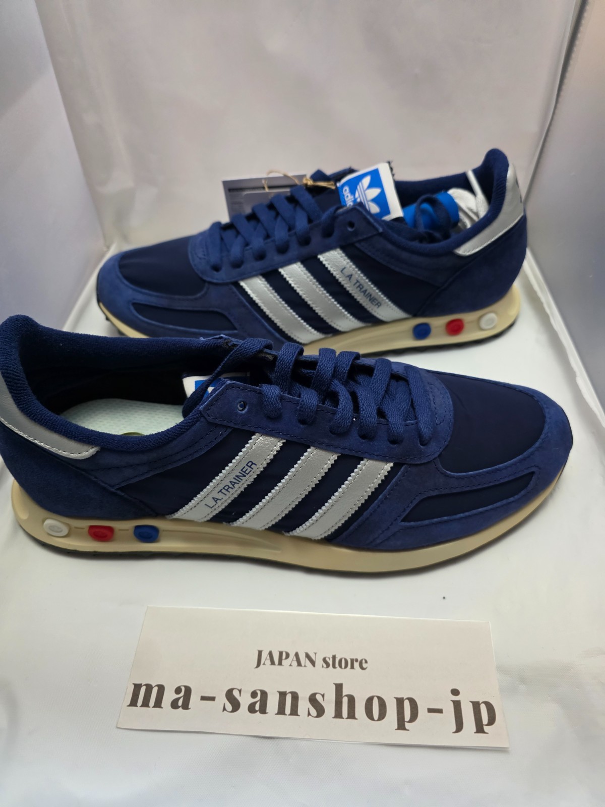 Adidas LA Trainer OG JR7171 Dark Blue Silver Men’s Sneakers Vintage low shoes