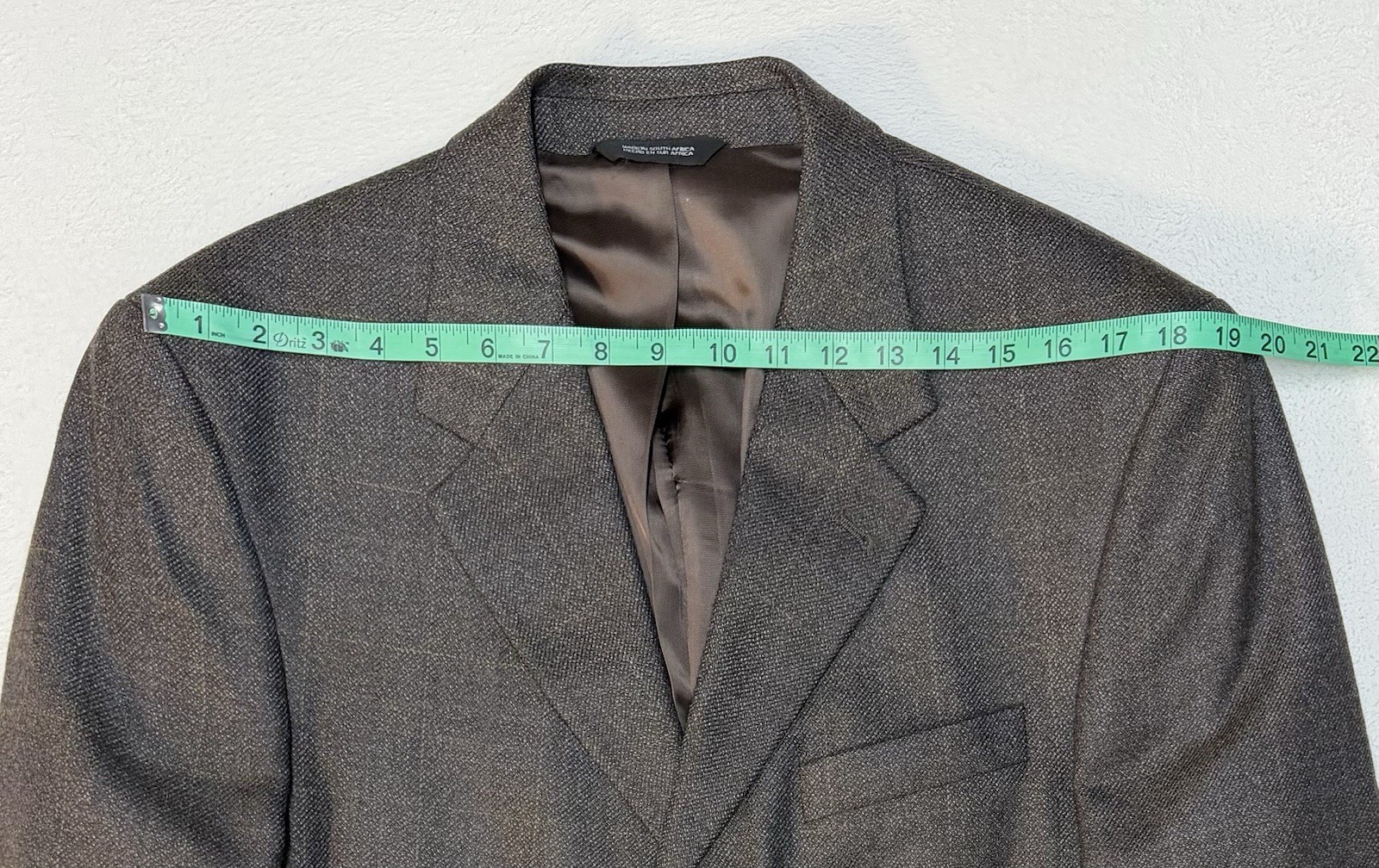 Stafford Executive Blazer Sz 40R Heathered Grays Tweed Wool & Cashmere Blend EUC