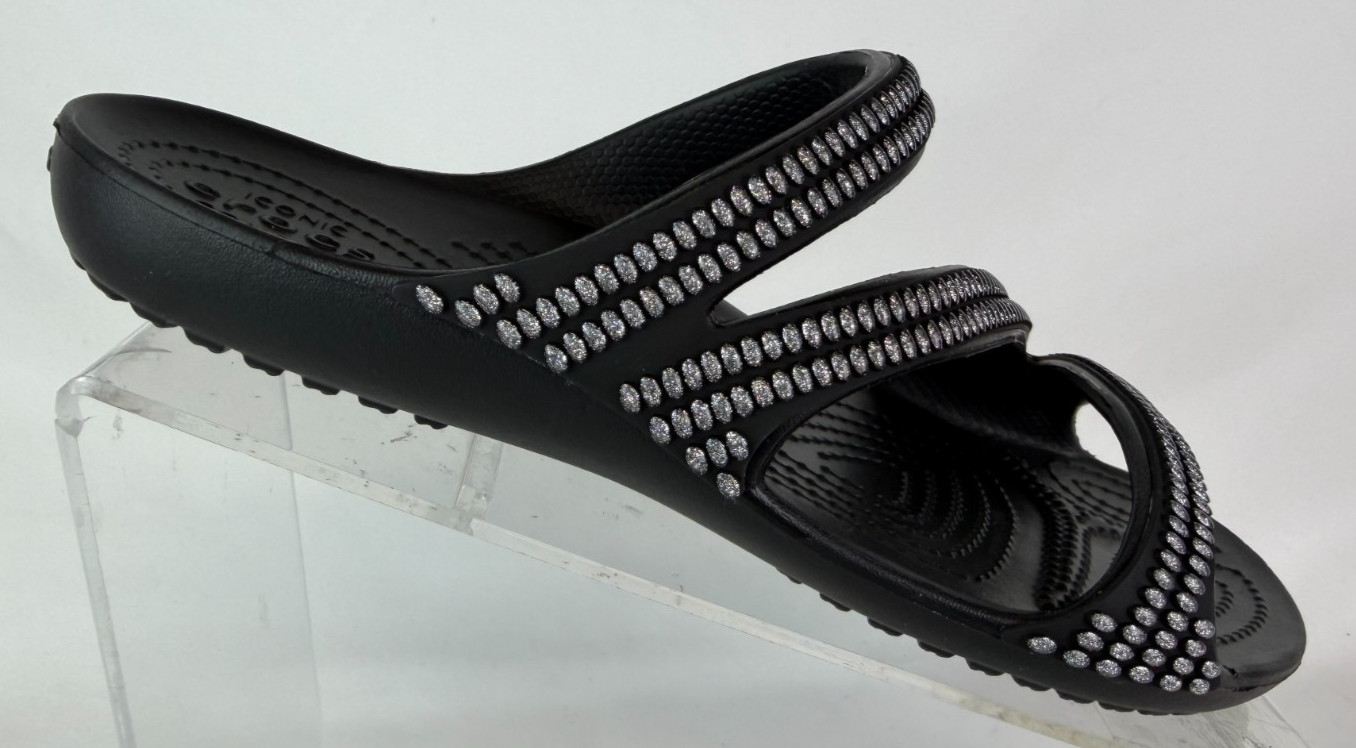 Crocs Kadee II Jewels Sandal Black Slip On 211350-001 Women’s Size 8