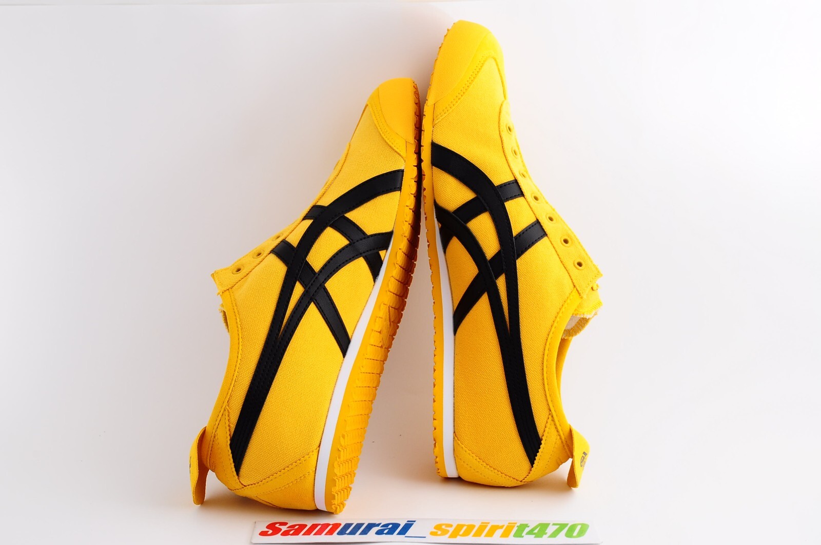 DHL Onitsuka Tiger MEXICO 66 SLIP-ON 1183A746 Unisex US Size 4 -11H YELLOW BLACK