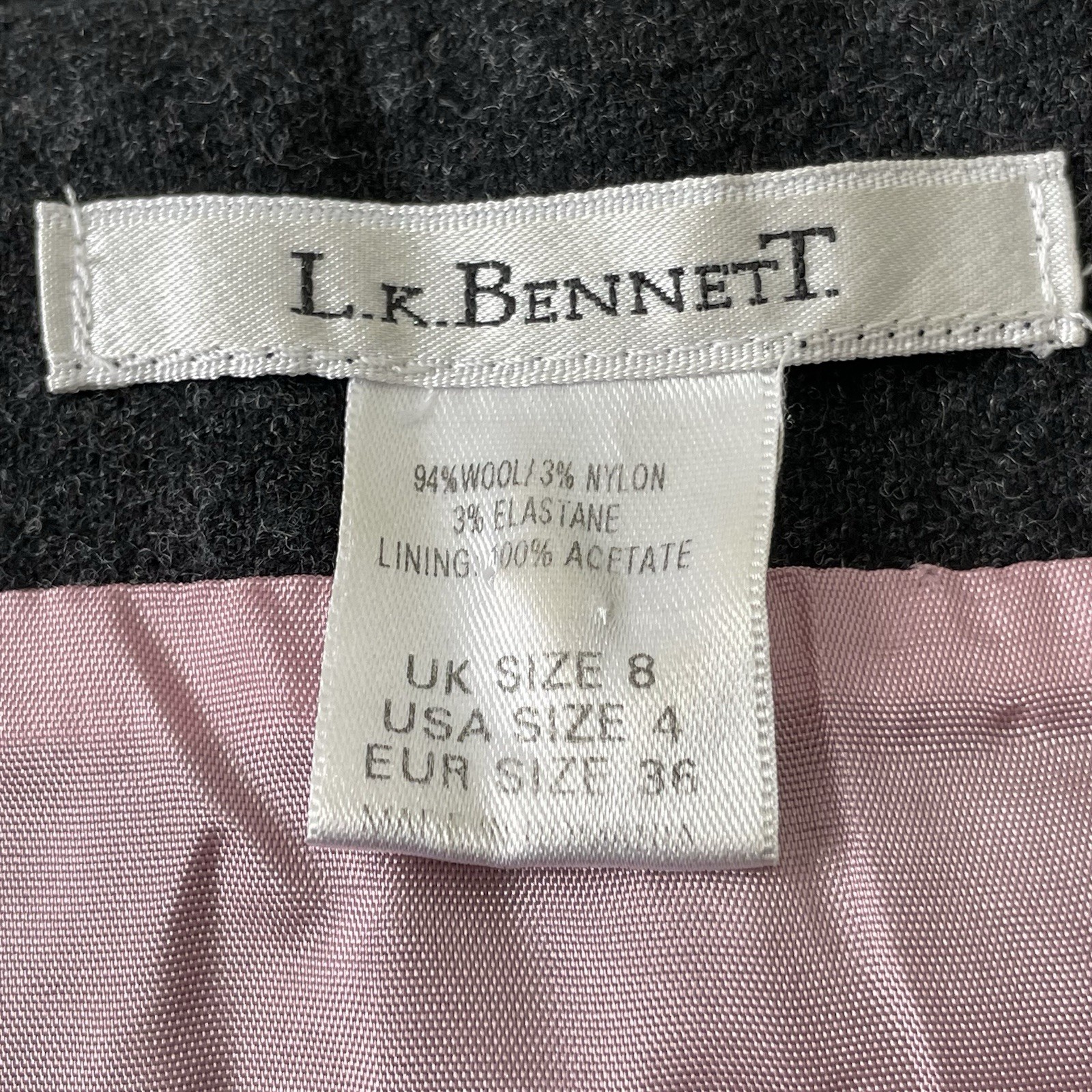 LK Bennett grey wool skirt suit size 8 (check measurements in description)