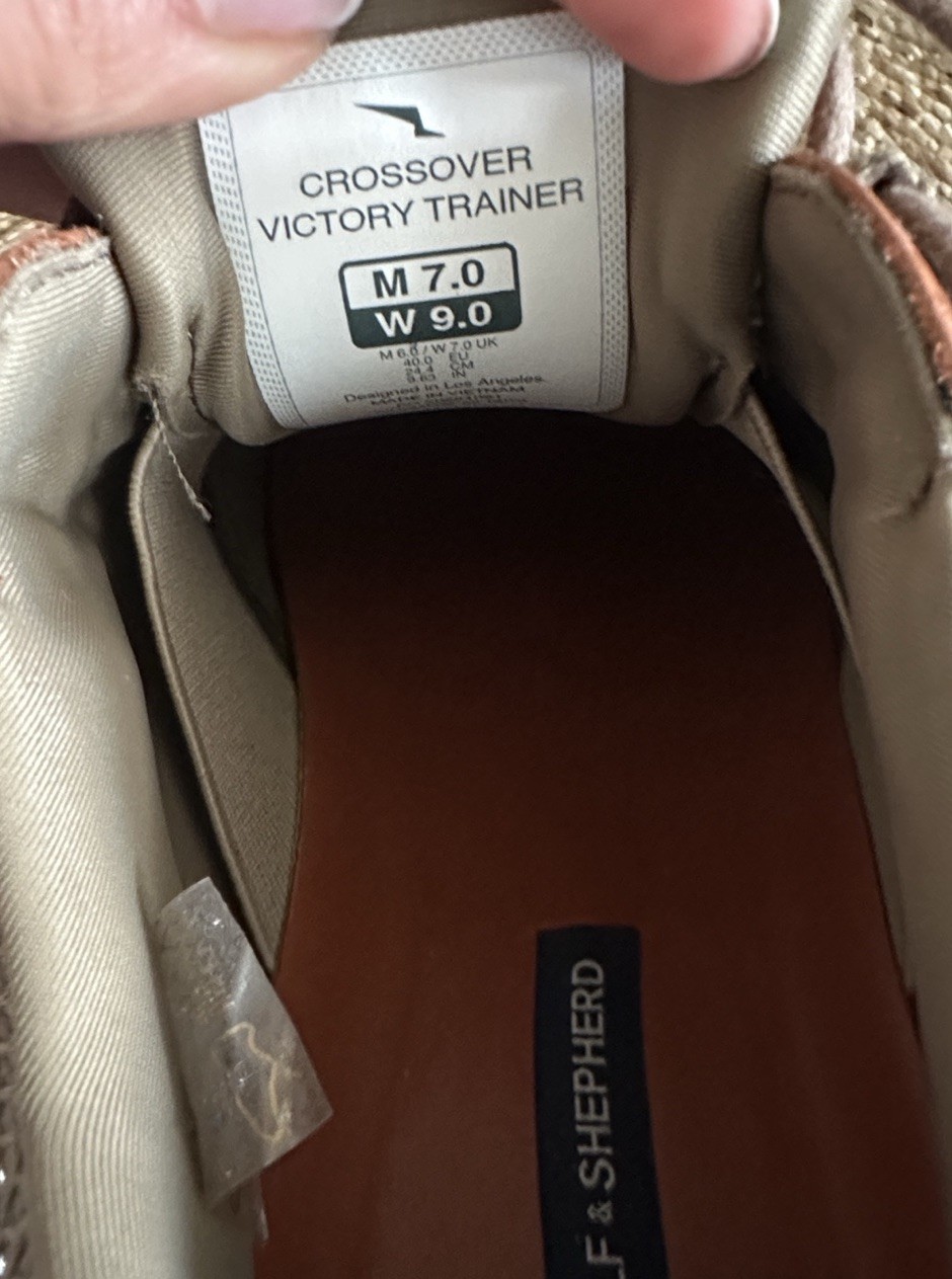 NWOT Wolf & Shepherd Unisex Crossover Victory Trainer Shoes Brown Size W9/M7