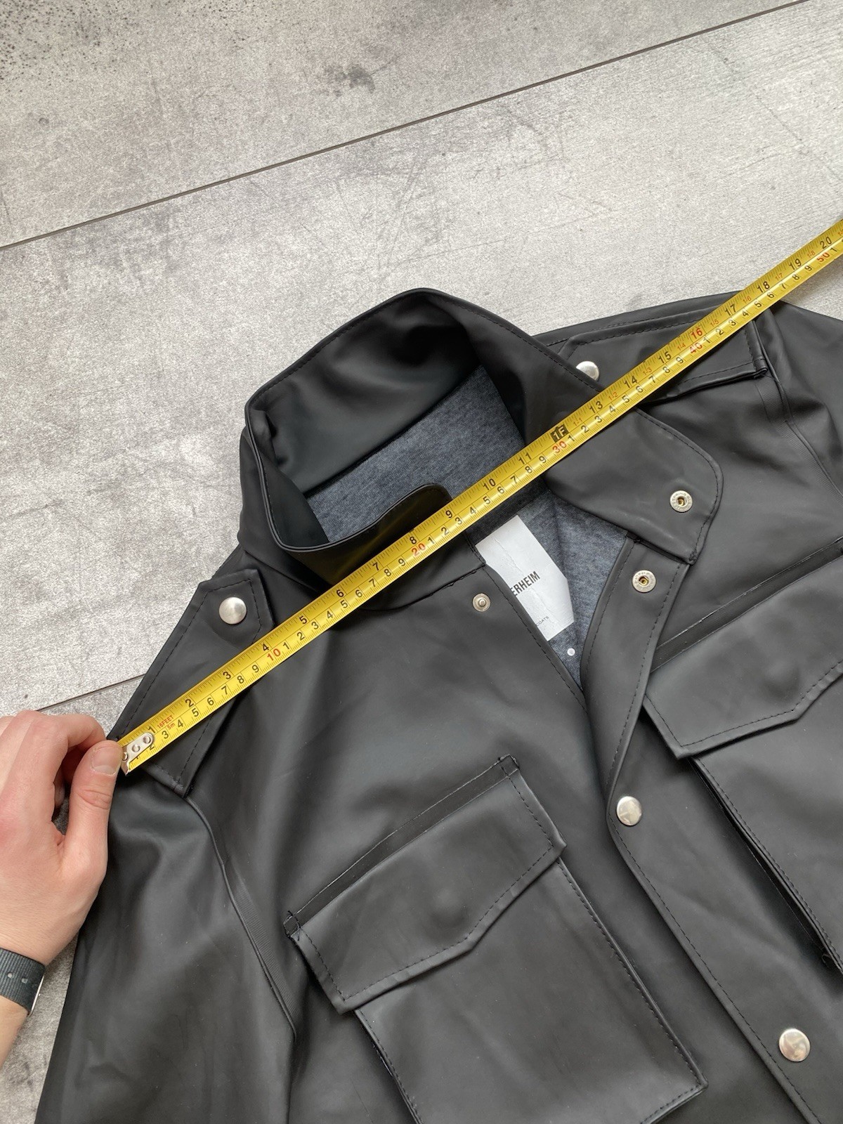 STUTTERHEIM Stockholm Men’s M-65 Rain Coat Black Jacket Size M