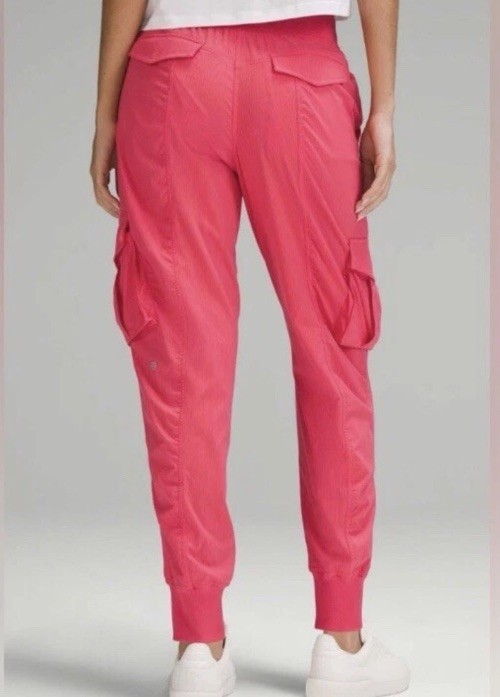 🍒 New! Lululemon Sz M Dance Studio Relaxed Fit MR Cargo Jogger Glaze Pink NWT
