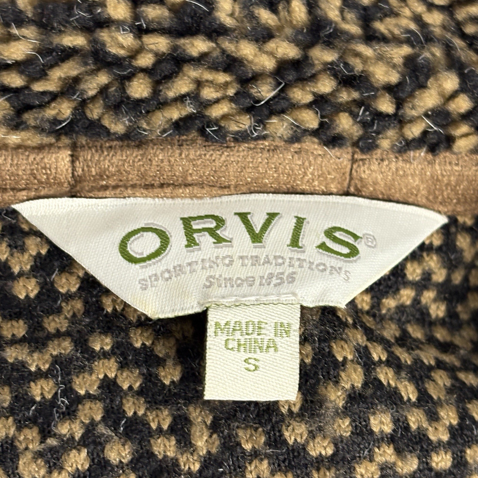 Vintage Orvis Berber Fleece Field Jacket Womens Small Toggle Button Barn Chore