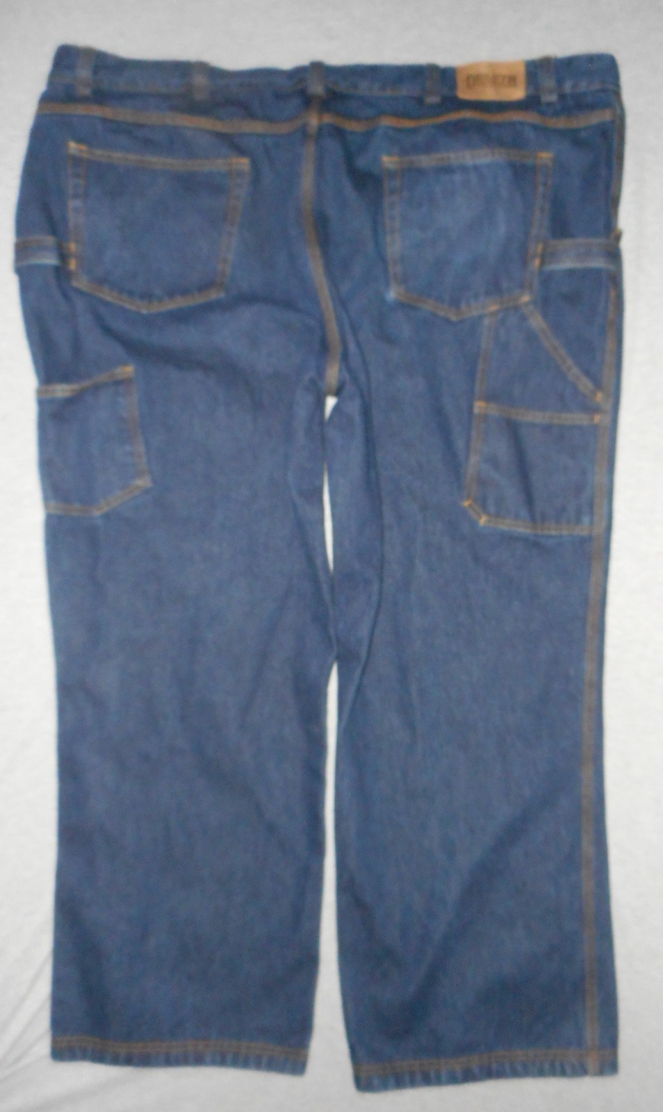 Duluth Trading Co. Relaxed Fit Carpenter Jeans Dark Blue Denim – Mens 48×30