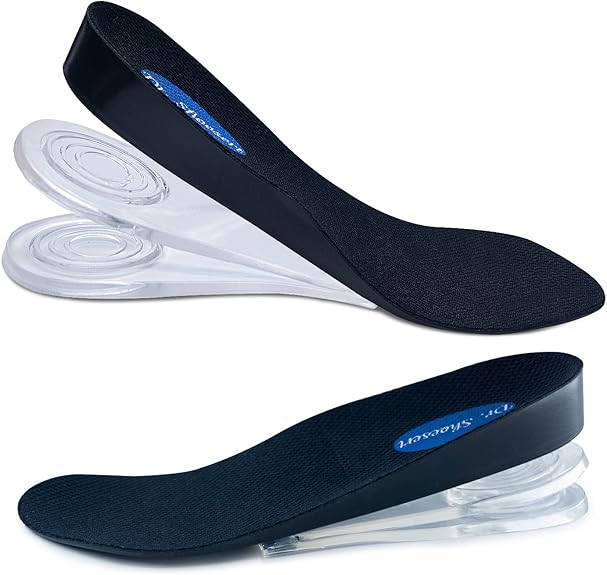 Dr. Shoesert 3-Layer Adjustable Height Increase Insoles, 3/4 Length Shock Abs…
