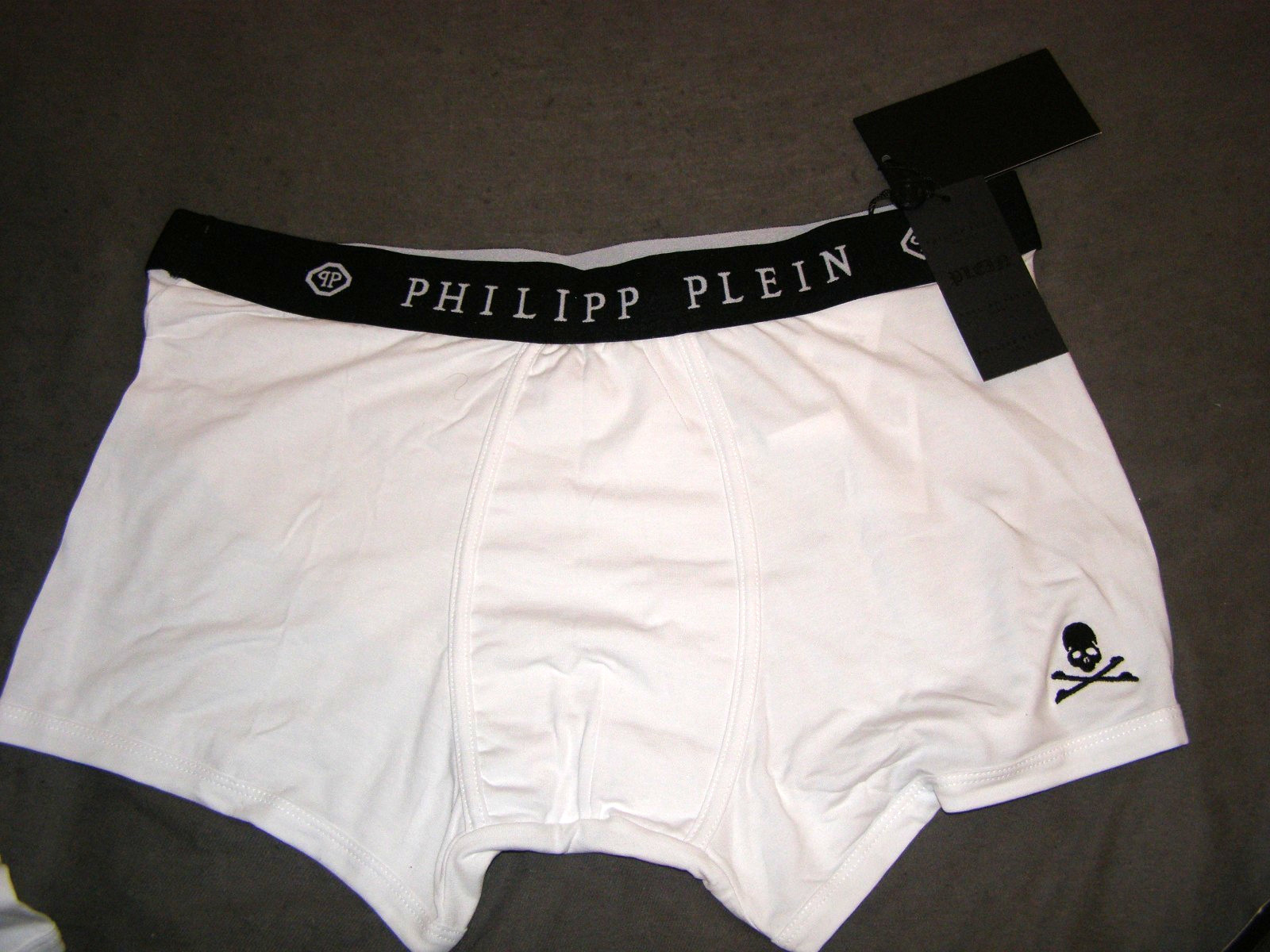 PHILIPP PLEIN Exclusive Luxury Underwear, 2 Pack Skull, White, XXL – NEW