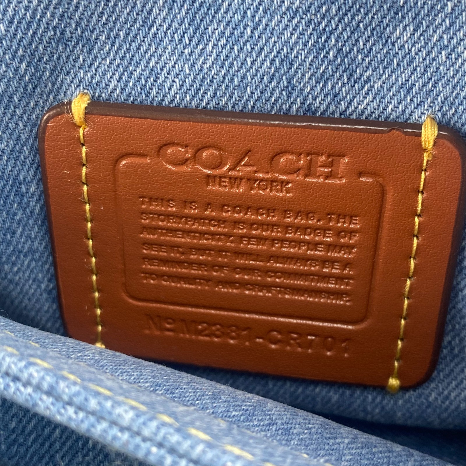 Coach Tabby Shoulder Bag 20 Quilted CR701 Denim Blue