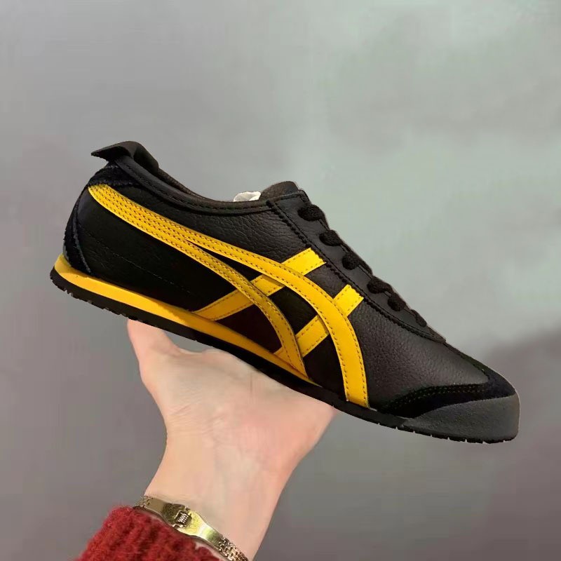NEW Onitsuka Tiger MEXICO 66 1183A201-118 Black/Yellow Classic Unisex Sneakers