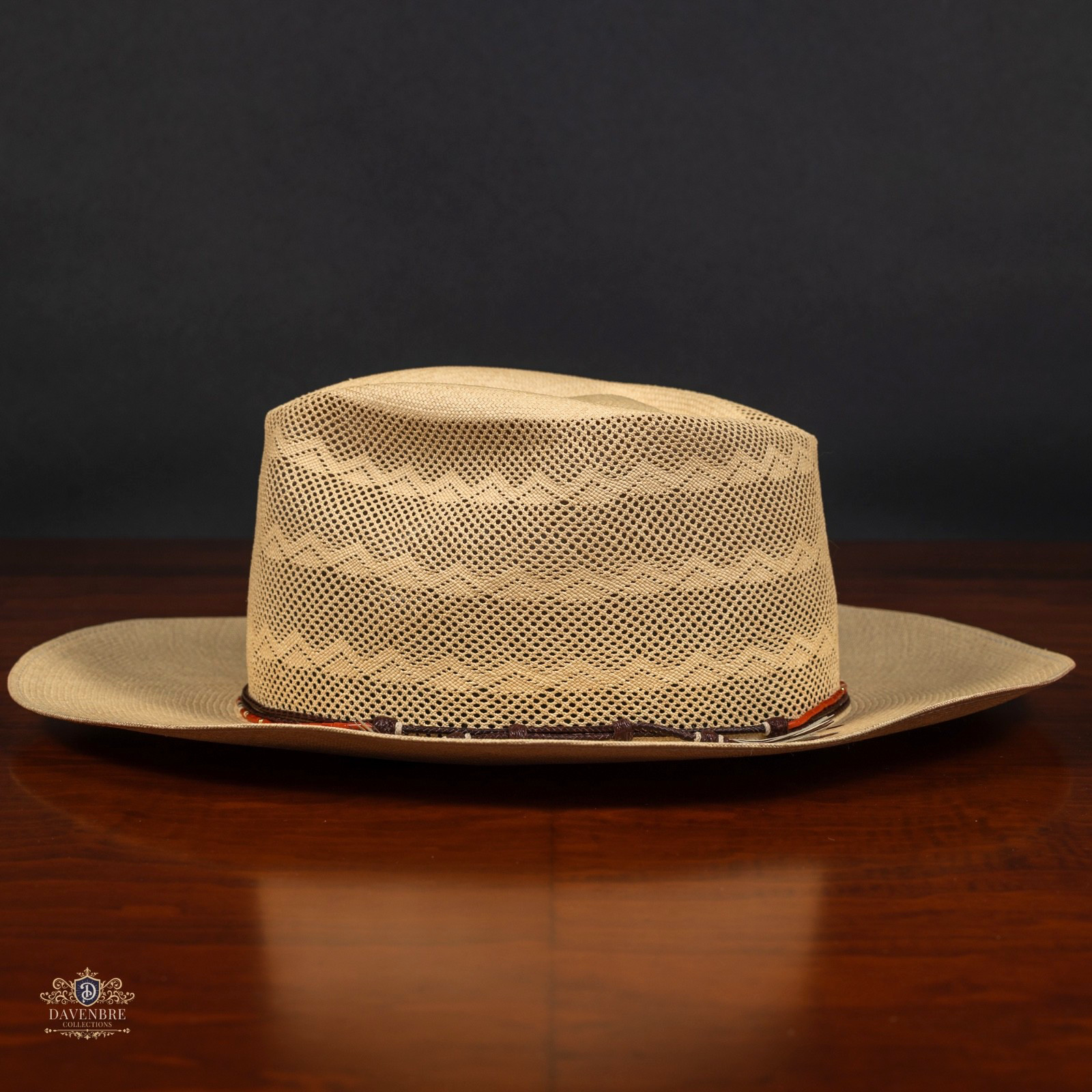 Montecristi Custom Hat Works Three Point Semi-Calado Straw Panama Natural 7 3/8