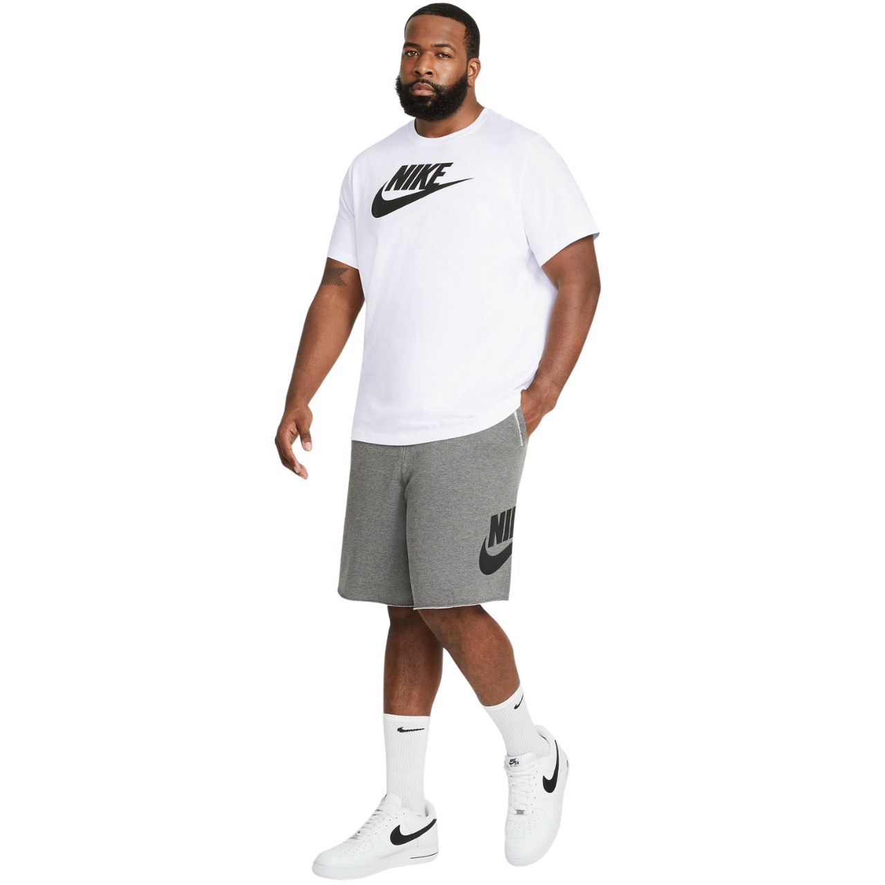 Koszulka męska Nike Tee Icon Futura biała AR5004 101 S