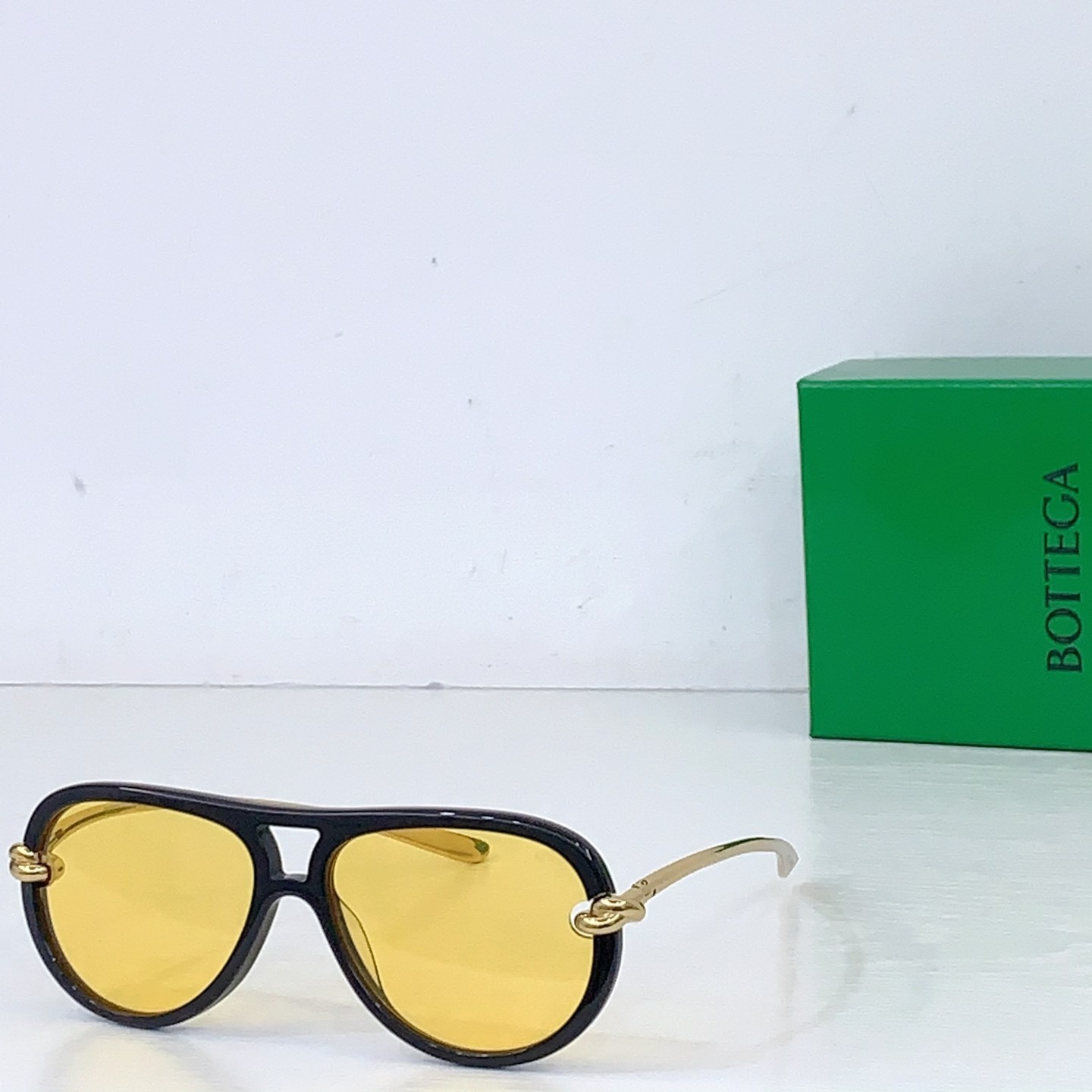 BOTTEGA VENETA Sunglasses Aviator Metal Frame – Model: BV1418S – Size: 58-15-145