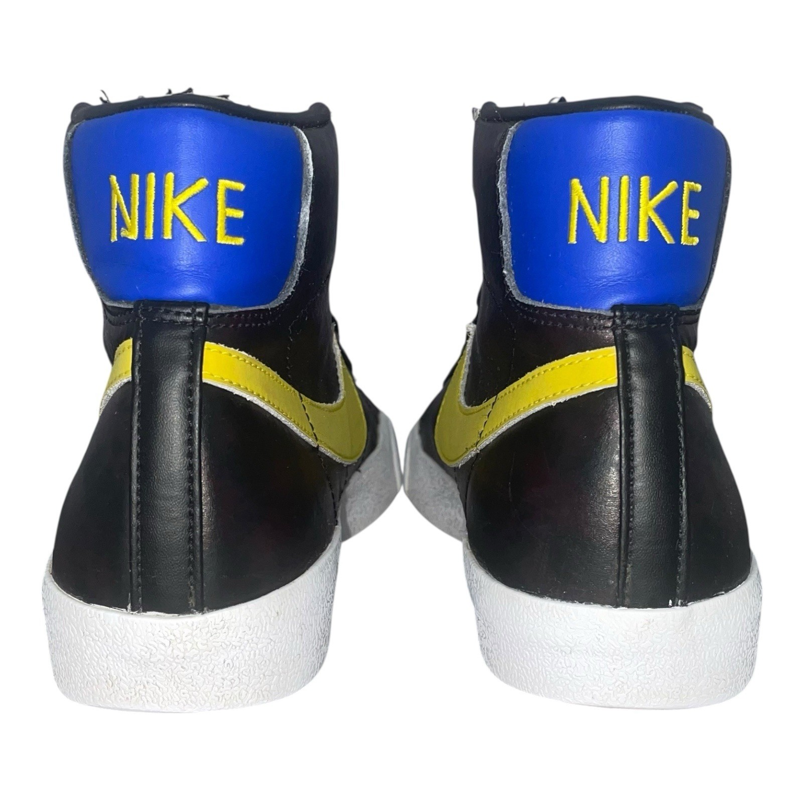 Nike Men Blazer Mid Peace Love & Basketball Blue/Yellow DC1414-001 Shoes Siz 9.5
