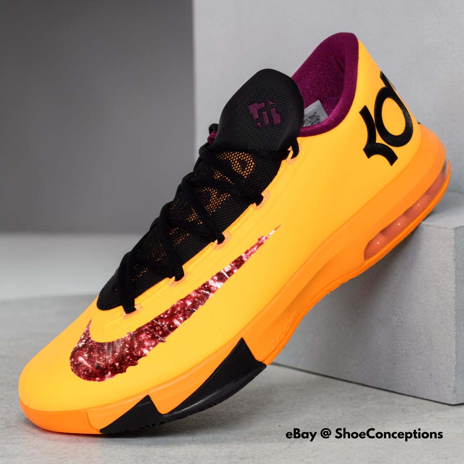 Nike KD 6 Shoes Laser Orange Raspberry Red IB6903-800 Men’s Sizes NEW
