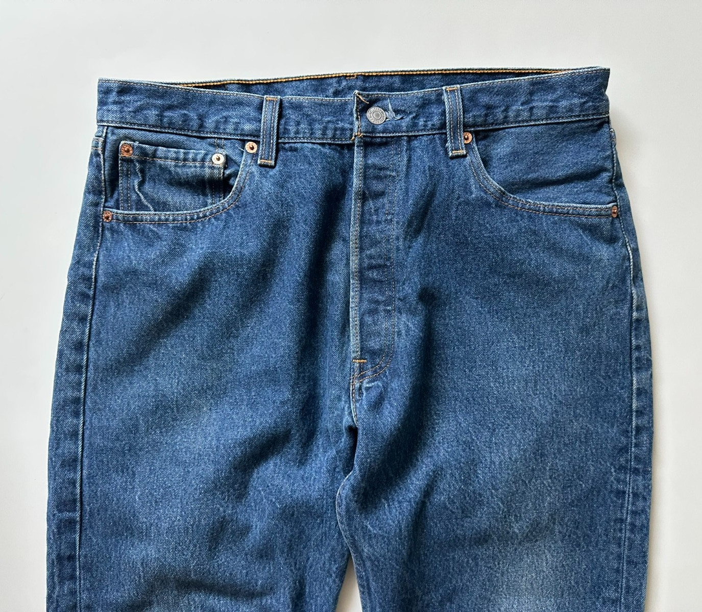 VTG Men’s Levi’s 501xx Button Fly Blue Denim Jeans 33×29 USA Made 90s
