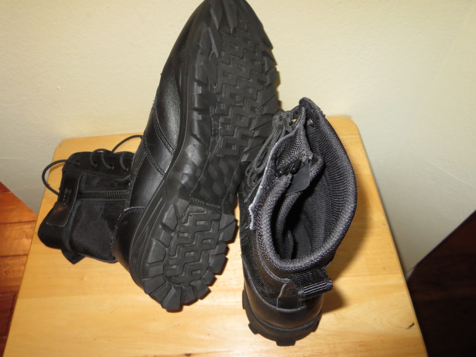 Lot of 2 Men’s 5.11 Tactical Boot Size 14 Black & Coyote Leather Side Zip Lace