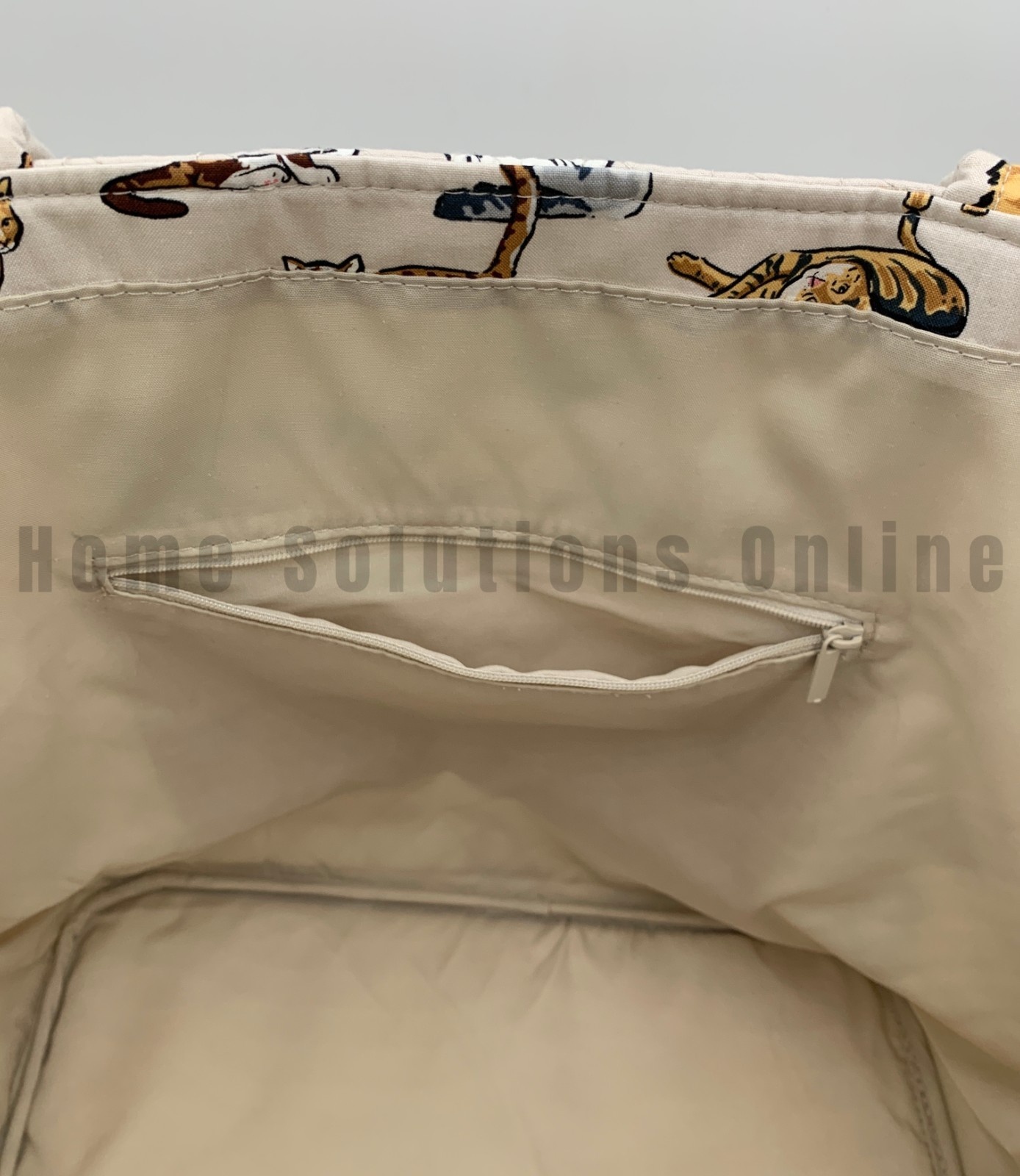 Vera Bradley Quilted A Kitty Cat’s Life Meow Grand Tote Purse Bag Beige #9918C