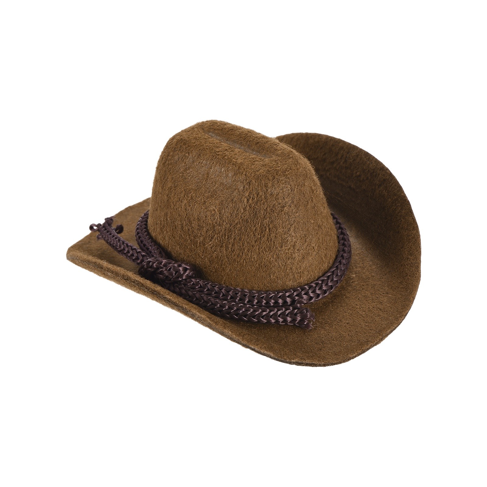Brown Mini Cowboy Hats for Crafts Dolls Wedding, 8.5cm x 7.1cm x 4cm