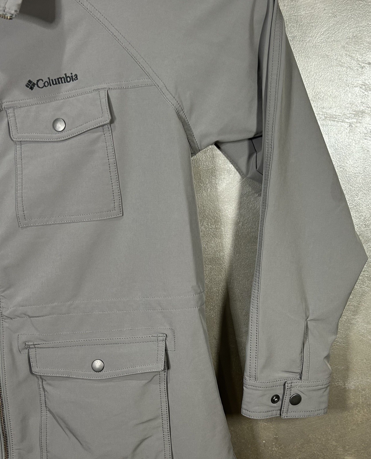COLUMBIA Women Bomber Jacket Coat Size XL Gray Sport Coat Pockets