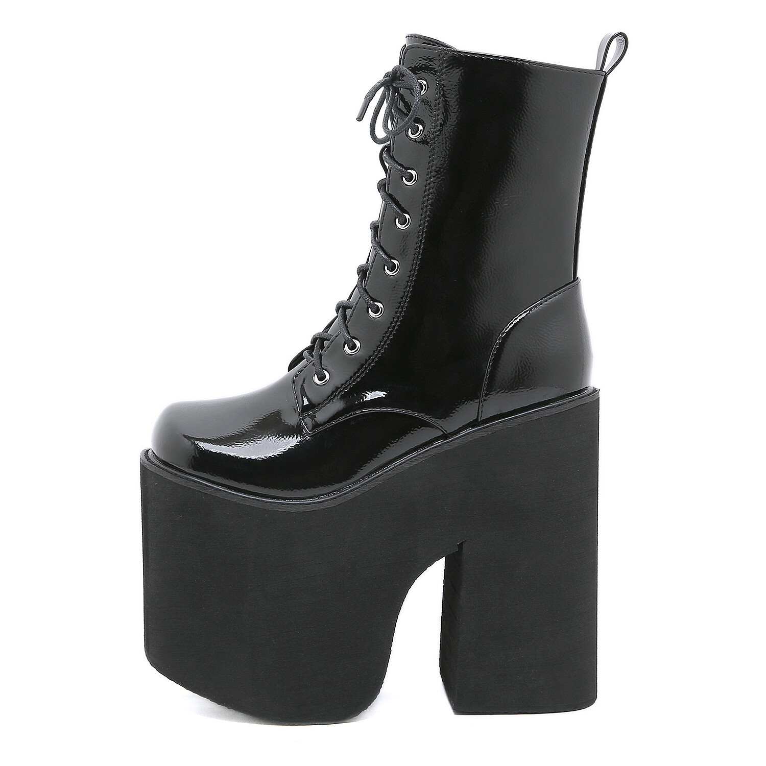 Womens High Platform Block Heels Ankle Boots Dance Club Shoes Thick Sole Cosplay