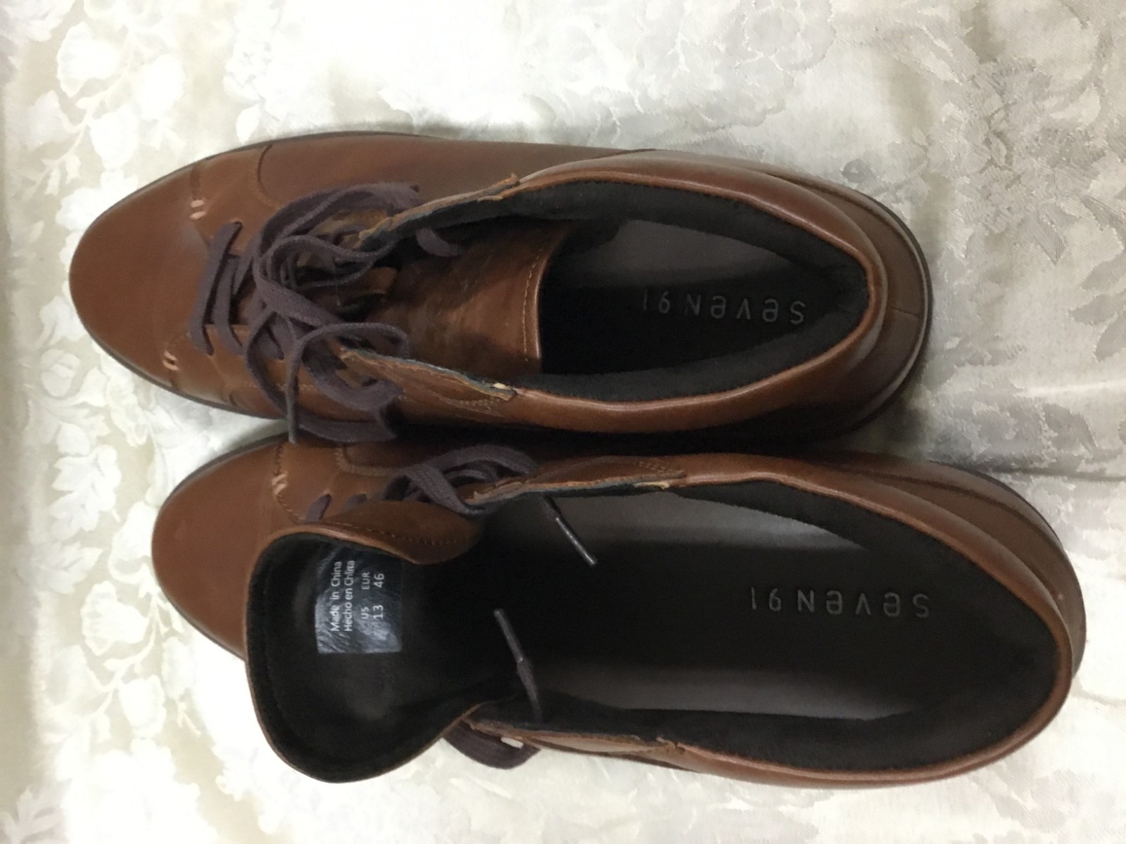 brown mid-top shoe 12 casuel work school lace oxford chukka boot sneaker comfort