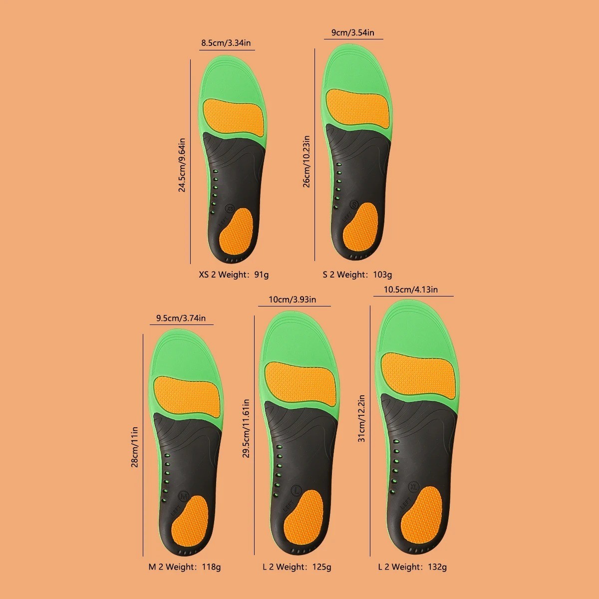 Orthotic Shoe Insoles Inserts Flat Feet High Arch Support For Plantar Fasciitis