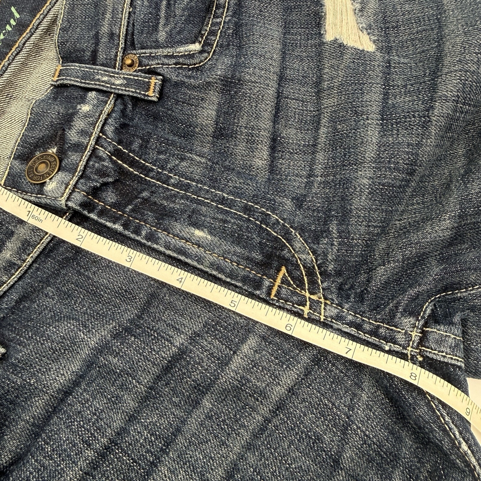 7 For All Mankind Bootcut Distressed Organic Cotton Jeans – Size 29 Low Rise
