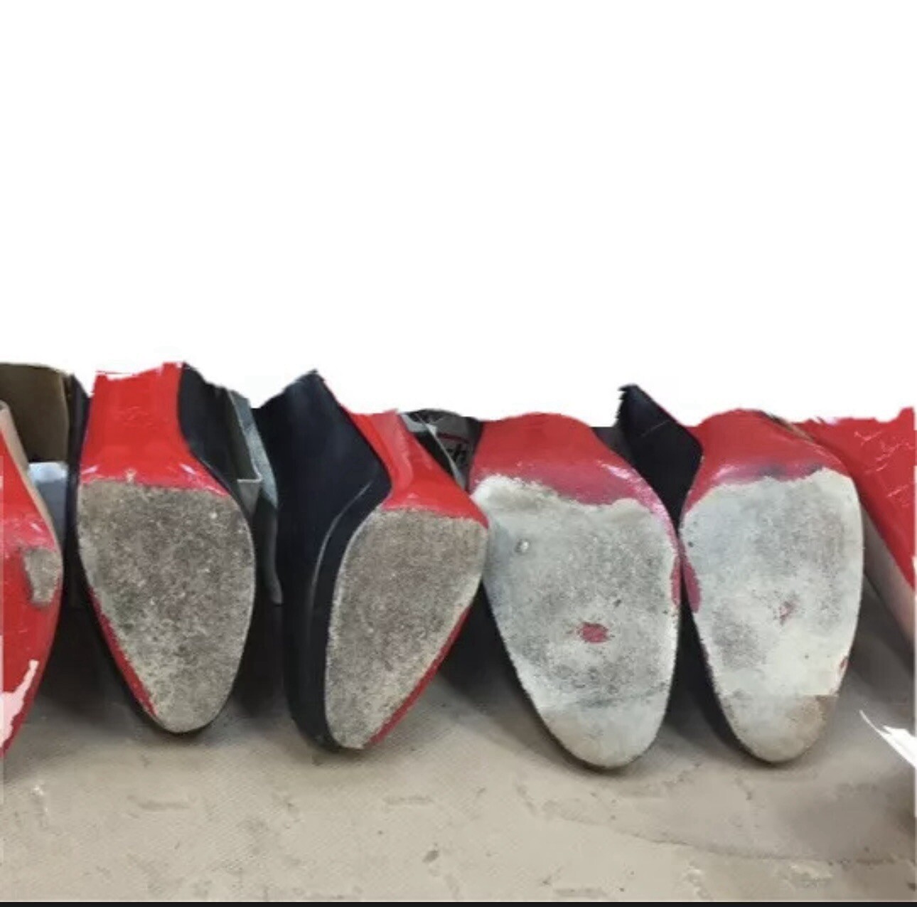 Casali Italian Mirror Rubber Half Sole Guard Protector Red bottoms Louboutines