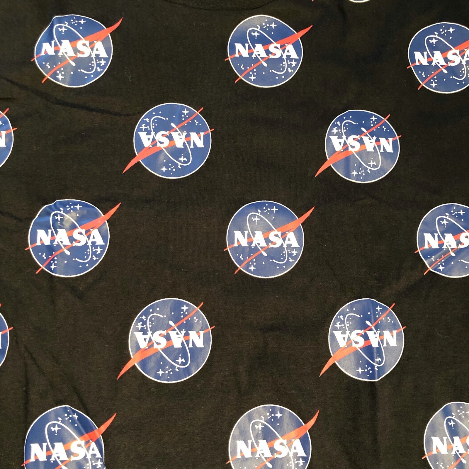 ADTN NASA Black 2XL Logo Graphic Tee Crewneck Short sleeve