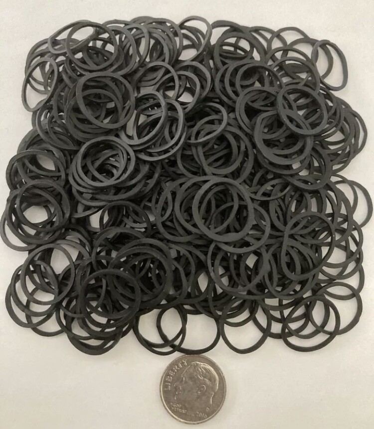 1 PACK 125 PCS SMALL BLACK RUBBER BANDS