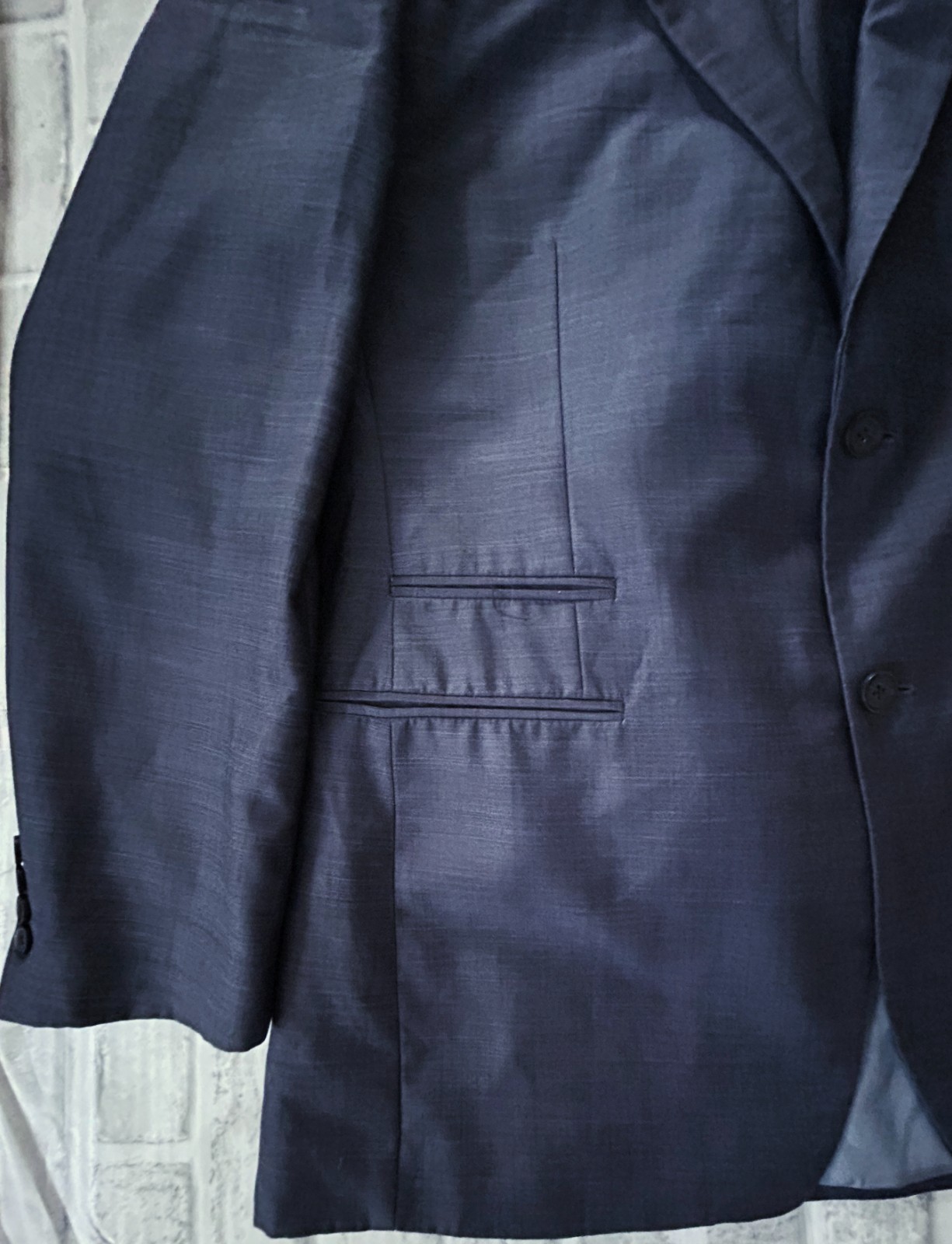 Steve Harvey Celebrity Edition 2 Pc Suit Jacket & Pants 48L /40X32 Dark Blue