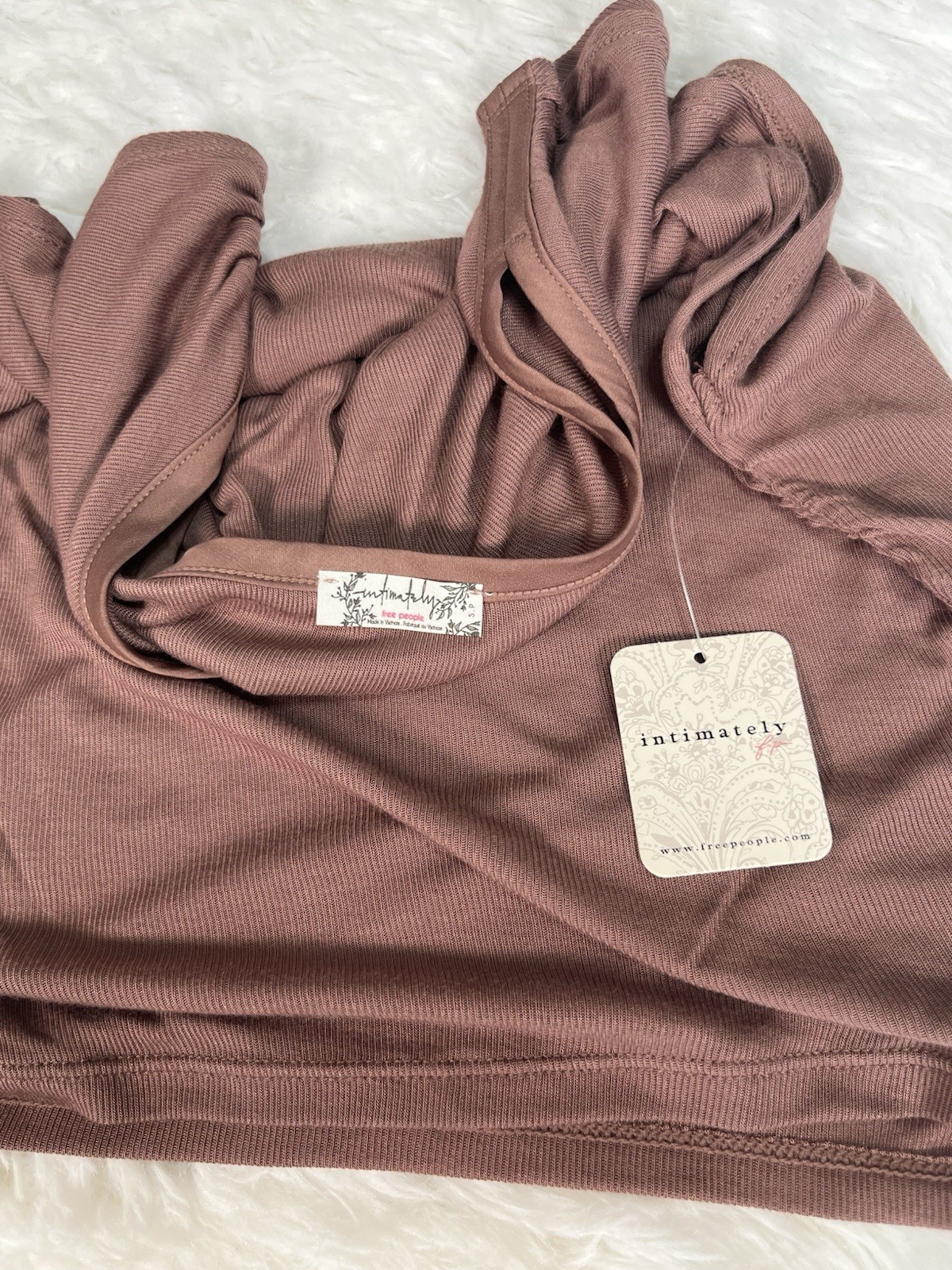 Free People Intimately FP Night We Met Tee In Dusty Mauve/Rose Size Small NWT!