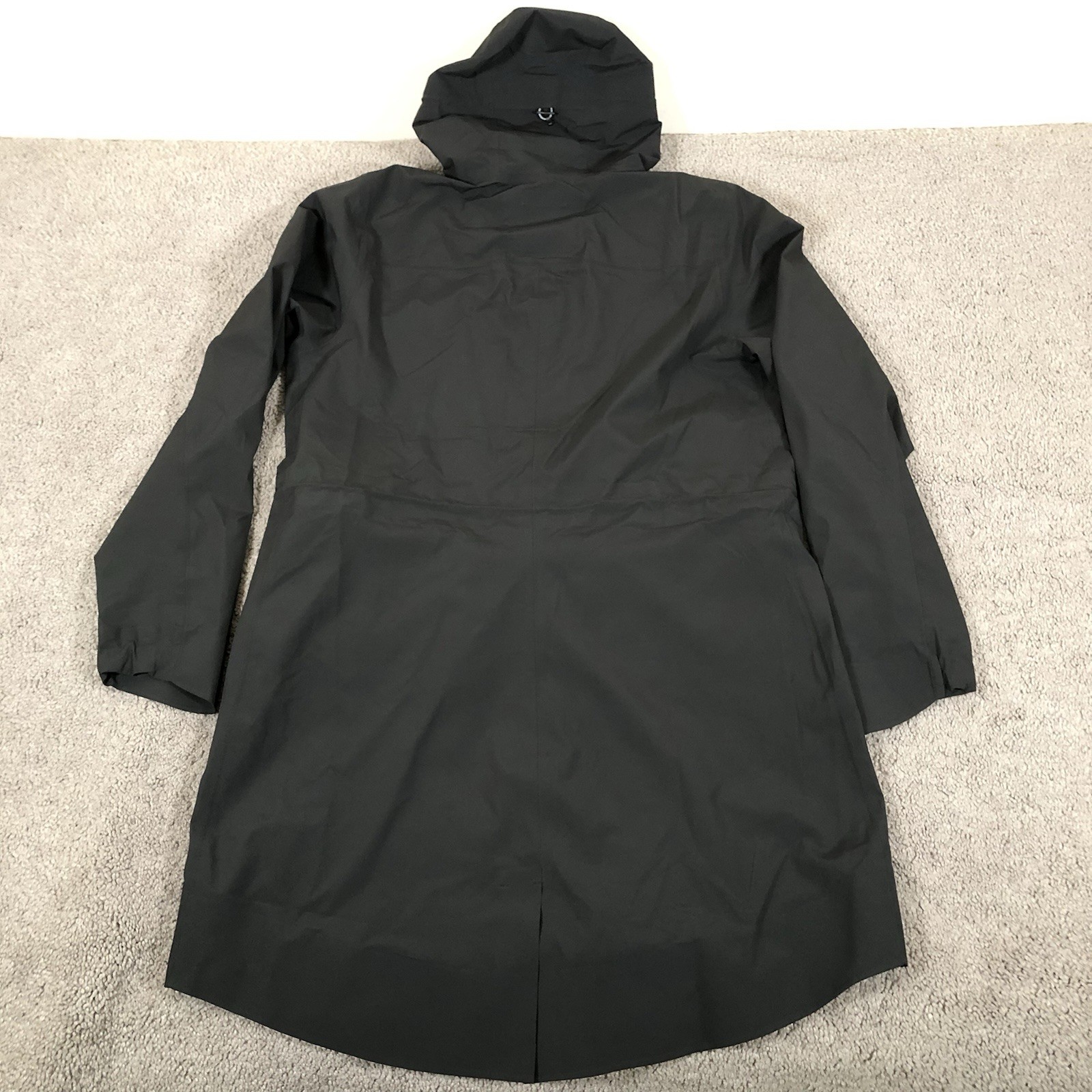 REI Co-Op Coat Womens Medium Black Rain Waterproof Pike Street Trench Jacket