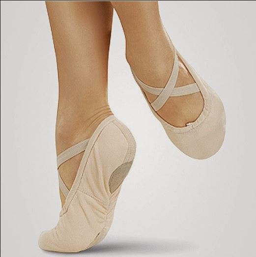 Canvas Ballet shoe Original Canvas split sole light pink Sansha Pro 1C