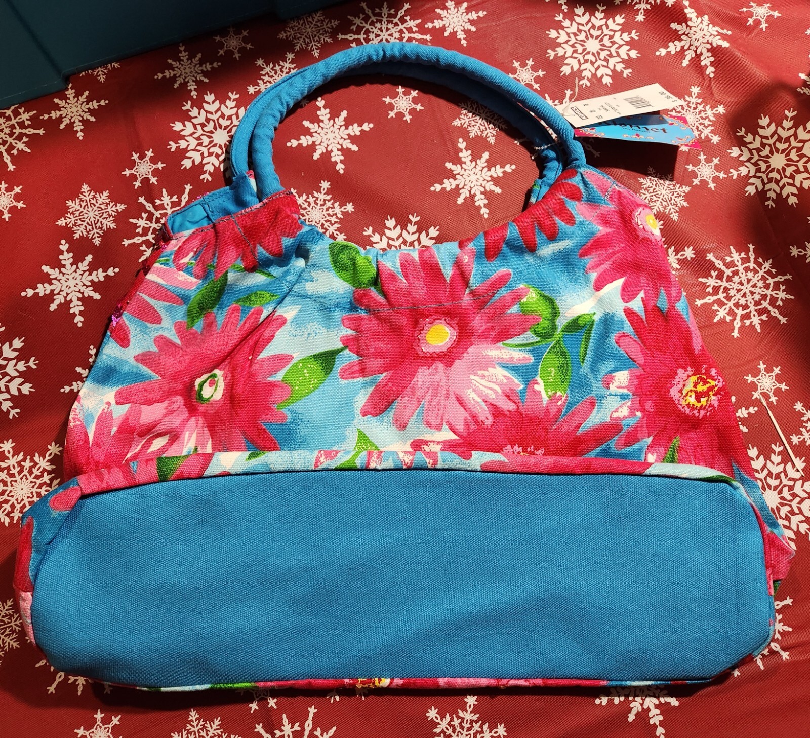 Kismet Summer Boho Large Tote Bag Purse Beach Bag Blue/Pink Sequins NEW