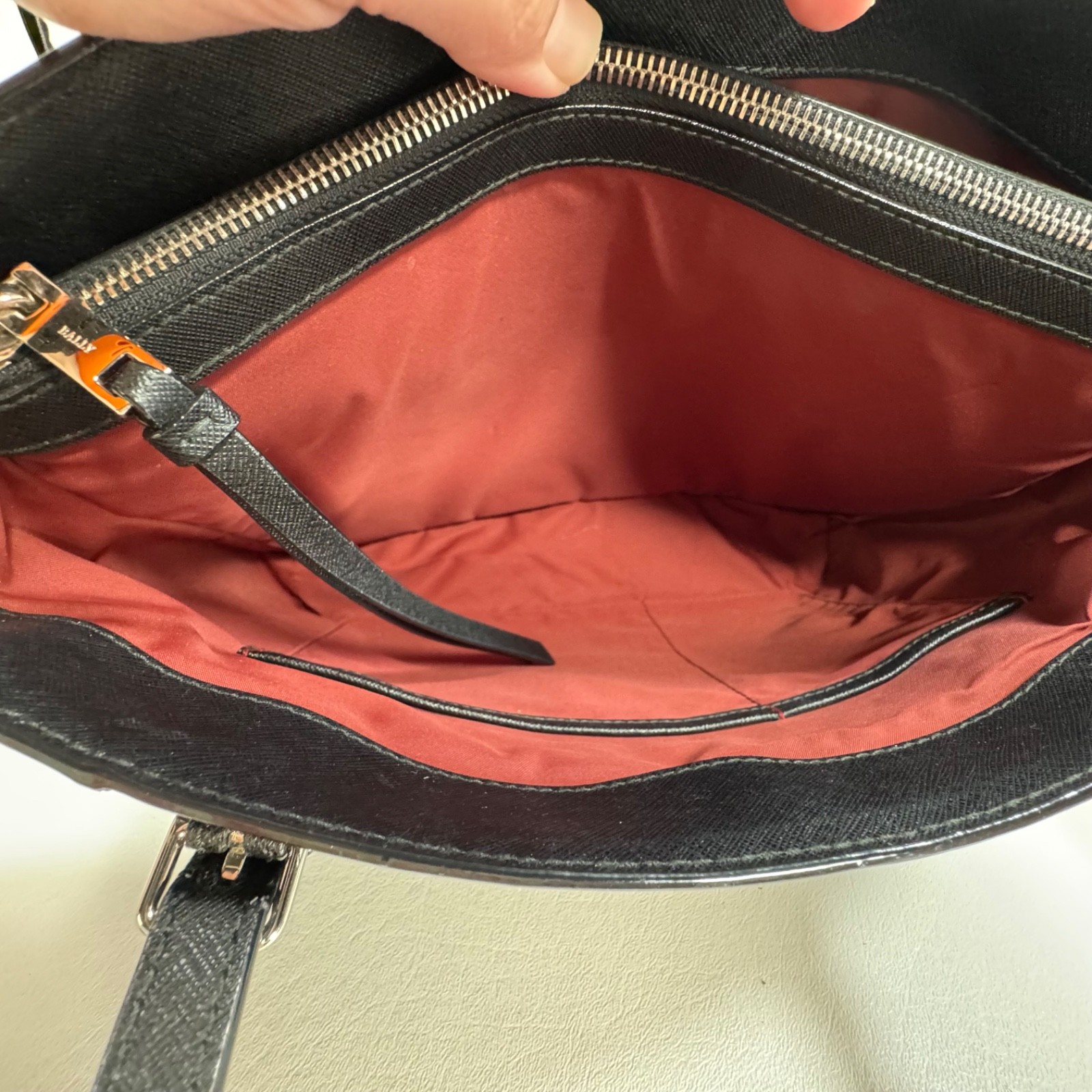 Bally Supra Black Embossed Leather Small Tote Purse – Damaged – See Details