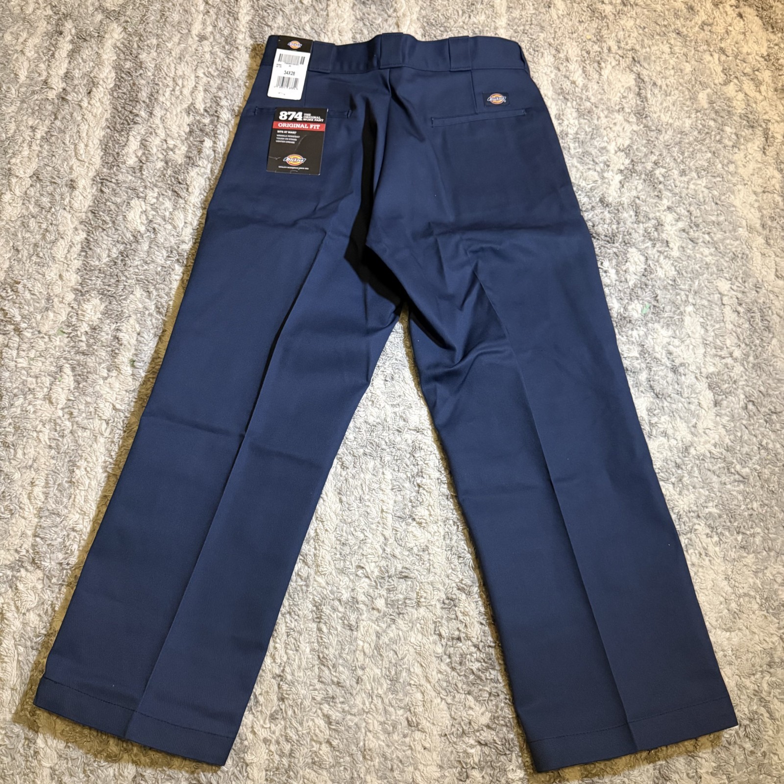 Dickies Men’s Original 874 Work Pants – Size 34×28, Navy