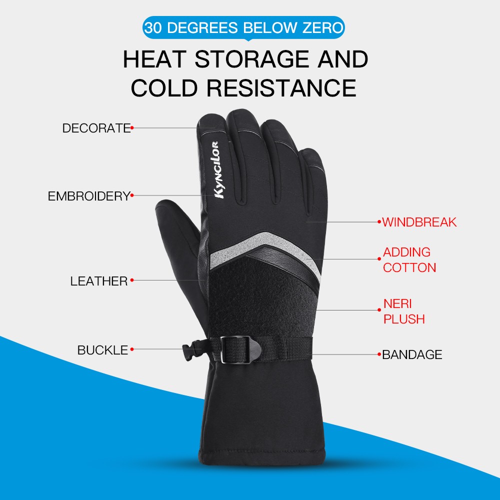 Waterproof Windproof Work Gloves Thinsulate Warm Winter Ski Gloves for Men Women