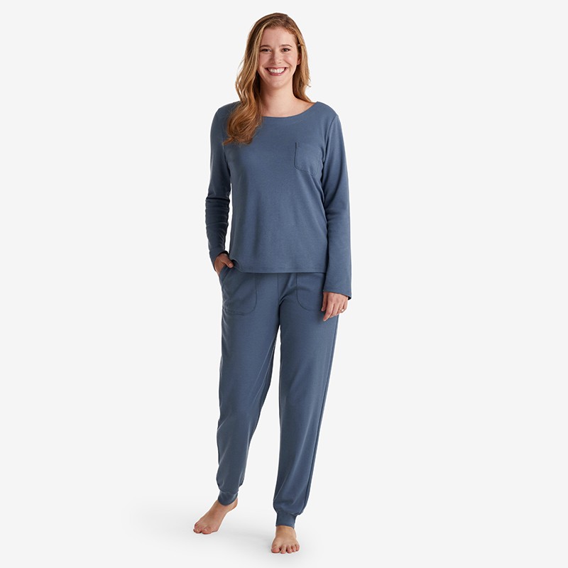 Pima Cotton Women’s Jogger Pants Pajama Set