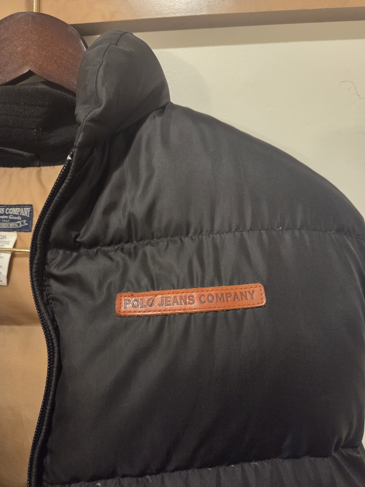 Polo Jeans Co Ralph Lauren Down Puffer Vest Black Men’s Small 60% Down