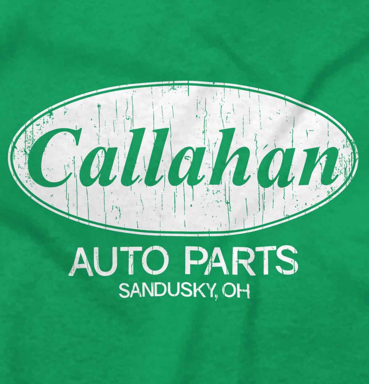 Funny Car Mechanic Gift Callahan Auto Parts Womens or Mens Crewneck T Shirt Tee
