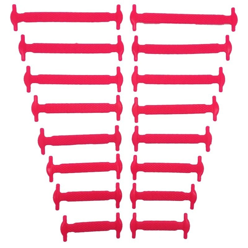 16PCS Silicone No Tie Shoelaces Elastic Rubber Shoe Laces for Sneakers