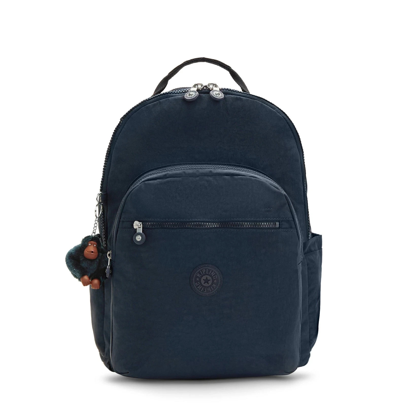 NWT Kipling Gray navy light weight Seoul up 15″ laptop Large Backpack 45cm