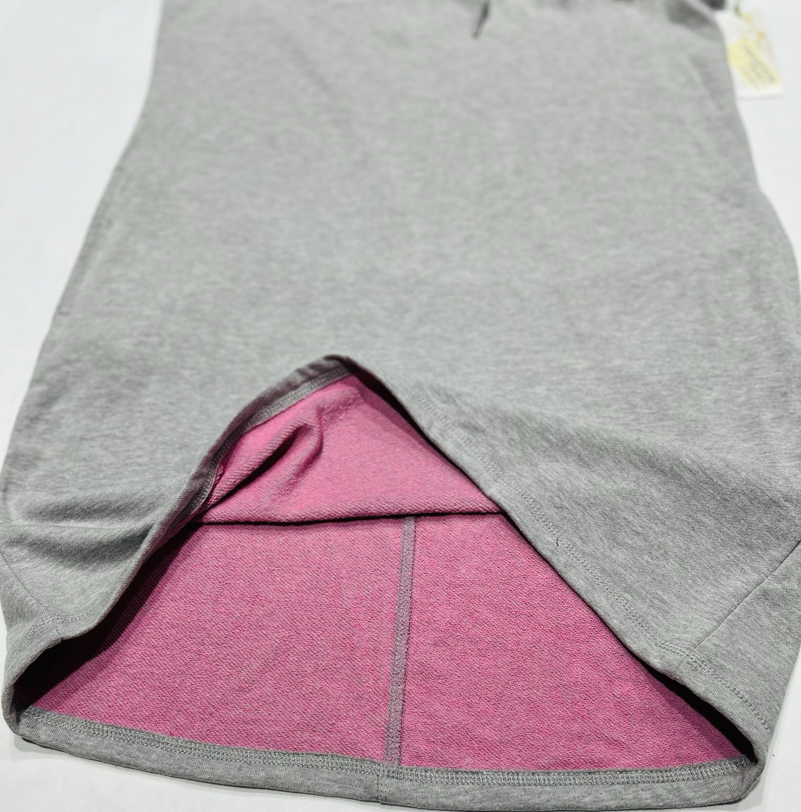 Freedom Trail Kyodan Gray Sleeveless Hoodie Dress NWT Pink Lined Athleisure Sz M