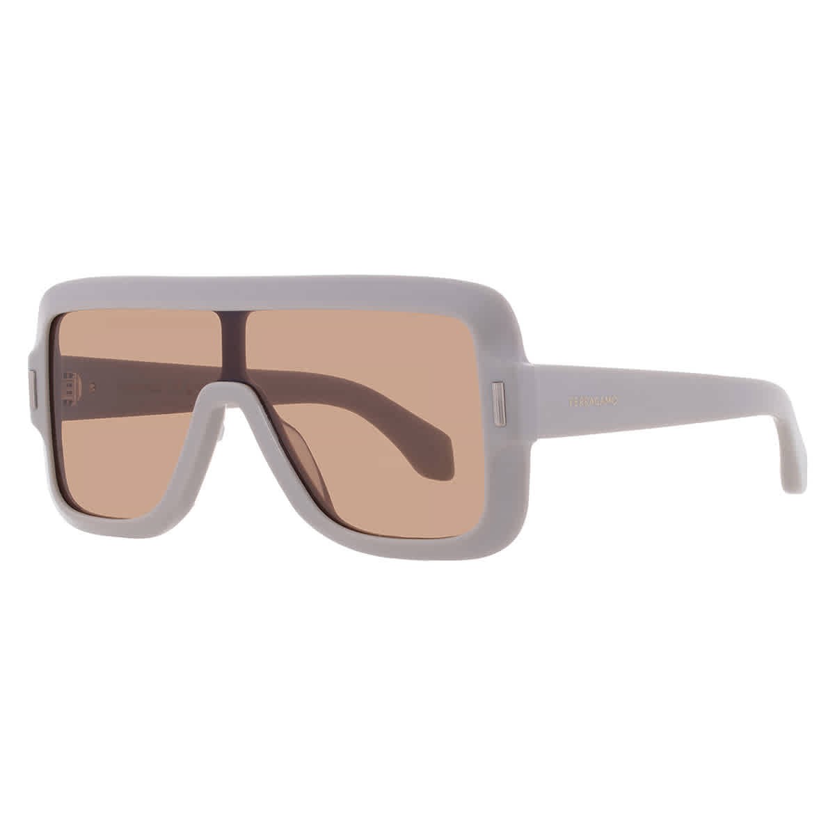 Ferragamo Brown Shield Ladies Sunglasses SF2061SE 259 55 SF2061SE 259 55
