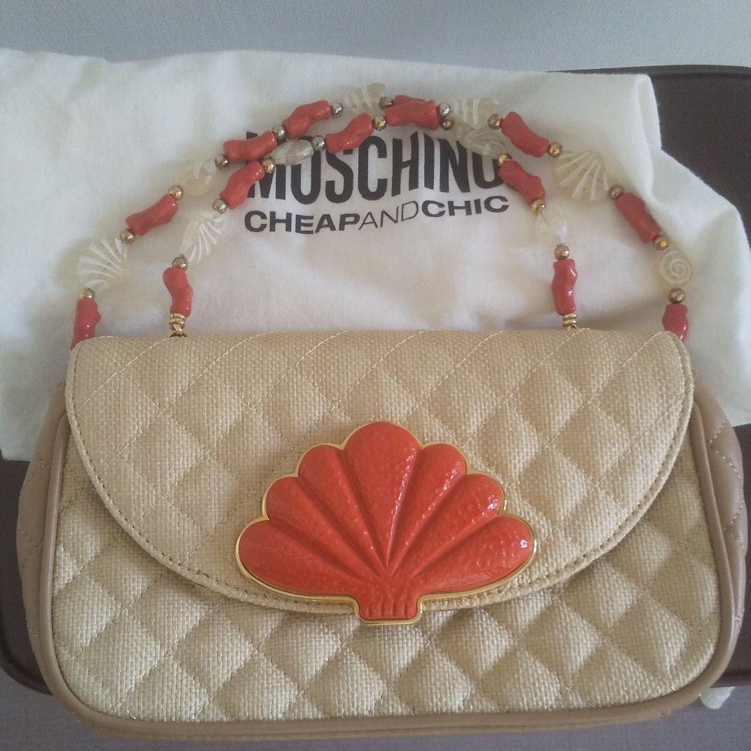 MOSCHINO Cheap And Chic Collection Handbag Rare Shell Beads Japan Limited