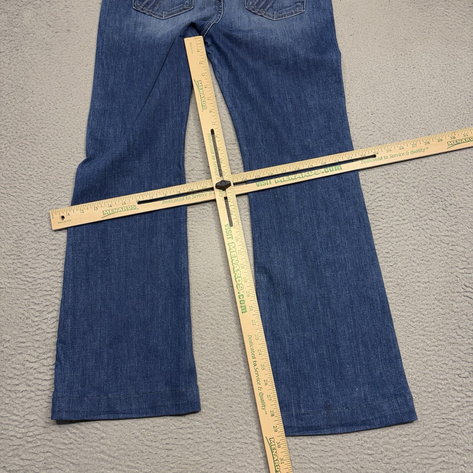 7 For All Mankind Dojo Jeans Womens 29 Blue Flare Mid Rise Dark Wash Denim Pants